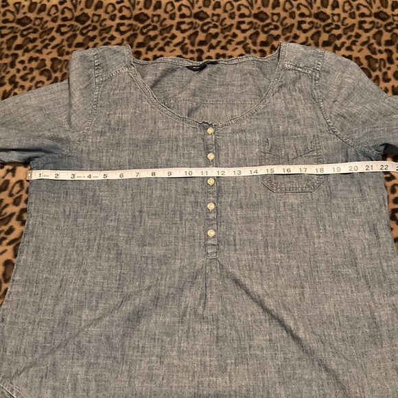 2 for $20 AMERICAN EAGLE Shirt Women’s Size XL AE Denim Pullover Long Sleeve Top - Picture 6 of 10